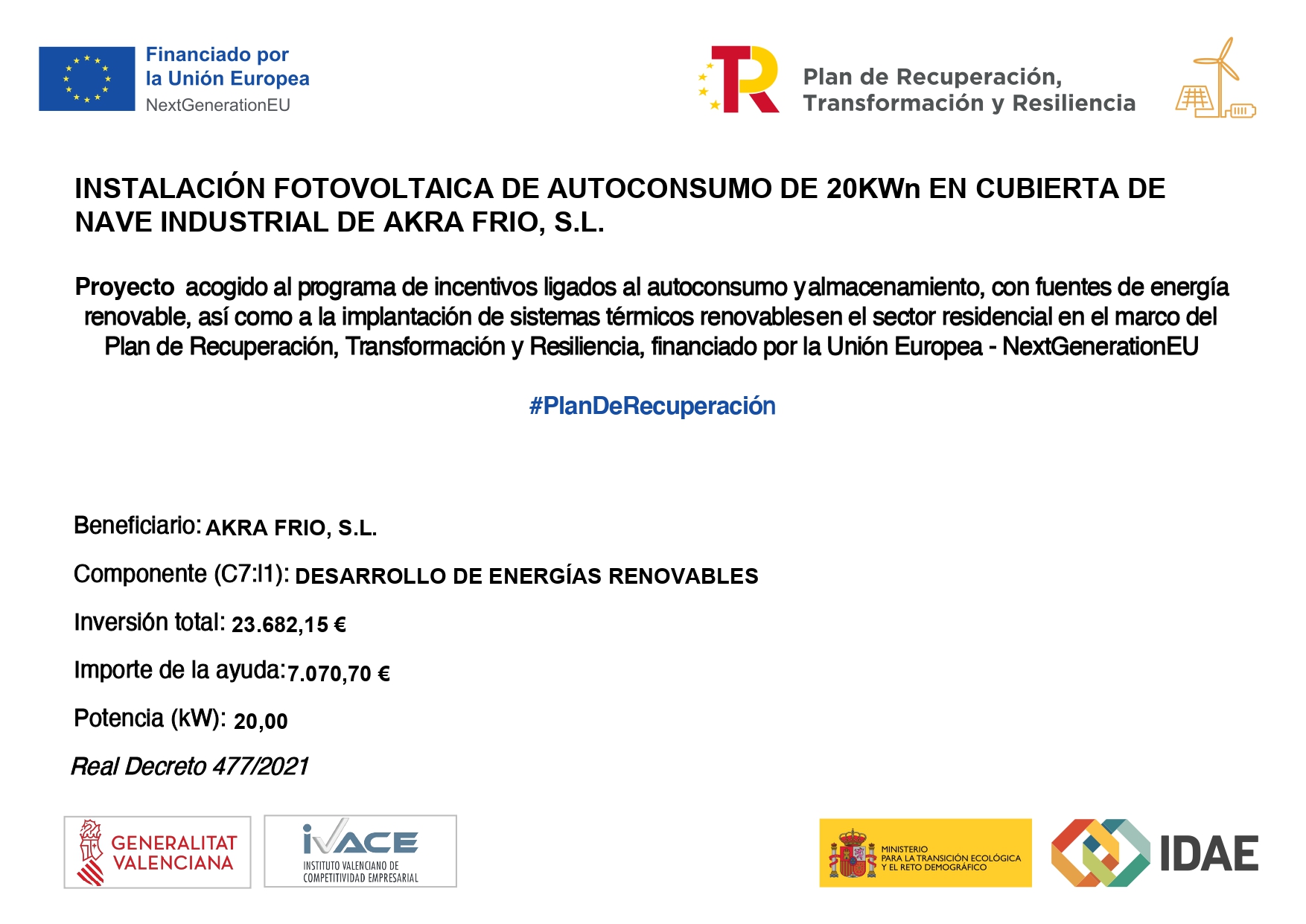 Proyecto financiado por la Unión Europea